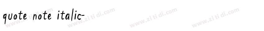 quote note italic字体转换